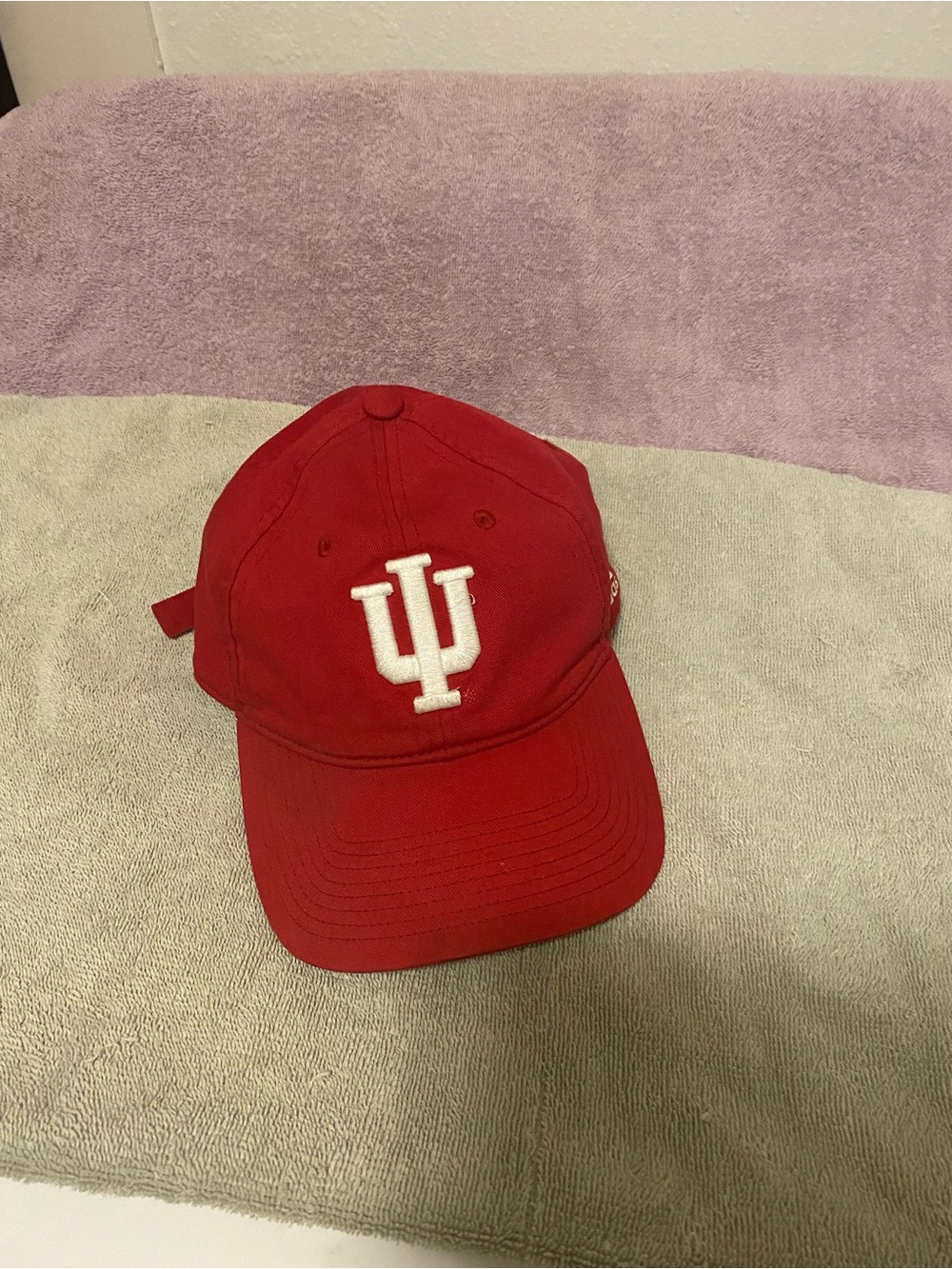 adidas Red Baseball Cap with White Embroidered Logo